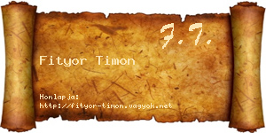 Fityor Timon névjegykártya